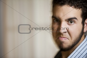 Angry Young Man with Motion Effect