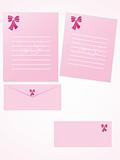 pink letter for romantic notes with envelope set 7