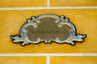 Ornamental frame on a wall