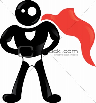 Image 1035938: Super hero black icon from Crestock Stock Photos