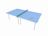 pingpong table over white