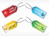 abstract vector price tags illustration