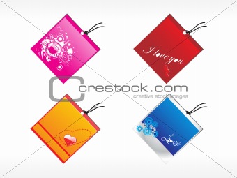 abstract vector tags illustration