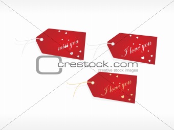beautiful tags with love set 12