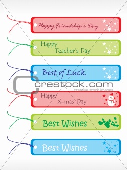 ocasional vector gift tags set 3