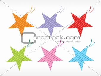set of star vector tags