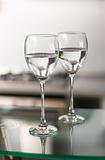 Two crystal cups for wine