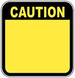 blank caution sign