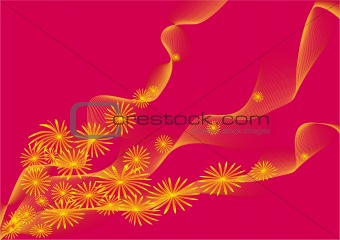 background with yellow flower
