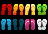 Colorful beach sandals