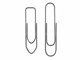 Paper clip isolated on white background