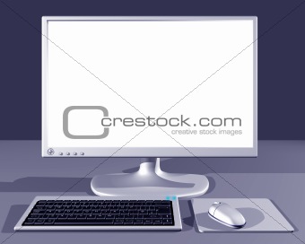 Desktop computer with blank screen
