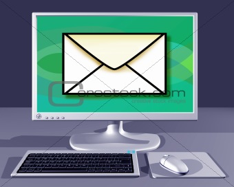 Desktop computer showing You Have Mail