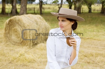 Farm Girl Relaxing