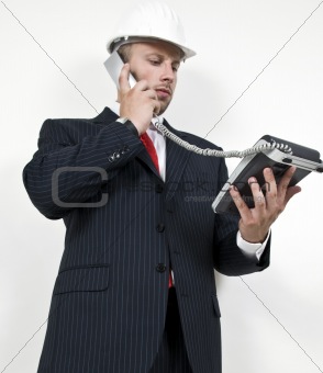 man receiving call