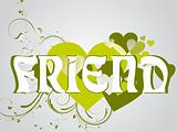 abstract vector friendship day series with floral in green