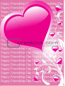 friendship day series with heart and floral, banner 20