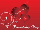 friendship day series with heart and floral, banner