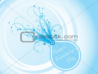 happy friendship day, blue vector illustration