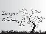tree as a symble of growing friendship, wallpaper