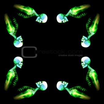Green Bones Pattern Background