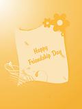 friendship day on yellow floral background