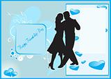 friendship day series with dancing couple in blue
