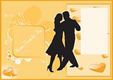 friendship day series with dancing couple in yellow
