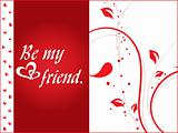 friendship day series with heart and floral, banner 3