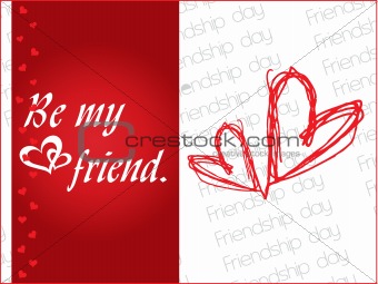 friendship day series with heart and floral, banner 8