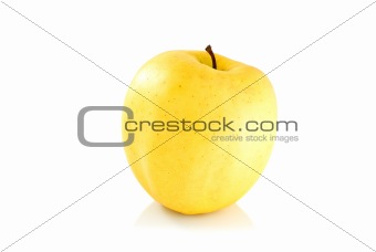 Single yellow apple