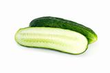 Whole cucumber and half 