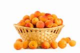 Apricots in a wicker basket