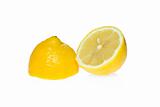 Two lemon halves 