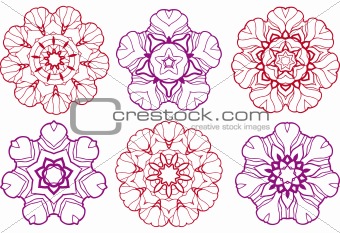 abstract flower designs