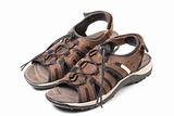 Pair of sport sandals isolated