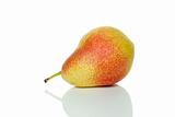 Lying single spotty yellow-red pear