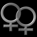 Lesbian sign silver black