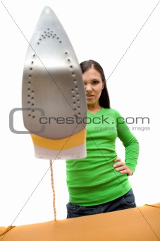 ironing woman