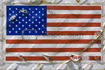 american flag sticker