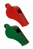 Red and green whistle
