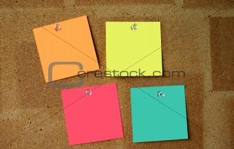 multicolored blank notes