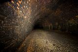 Dark Underground Railway Tunnels