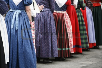 Folk dancer women
