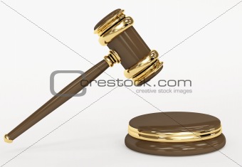 Symbol of justice - judicial 3d gavel