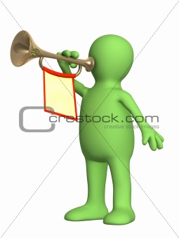 3d puppet trumpeter