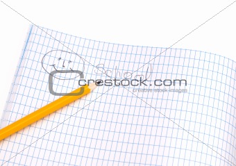 school notebook on white background