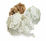 group of crumpled paper balls