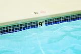 Nine foot swimming pool water marker