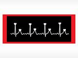 vector heart and heartbeat symbol